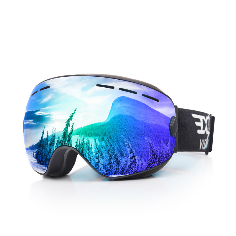 Anti kabut UV400 perlindungan goggle ski dewasa